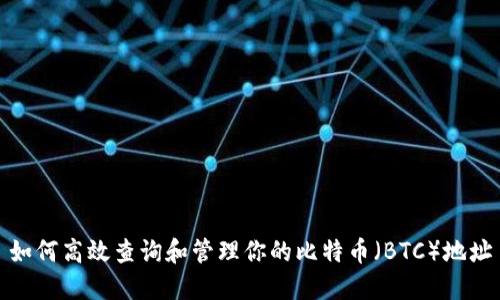 如何高效查询和管理你的比特币（BTC）地址