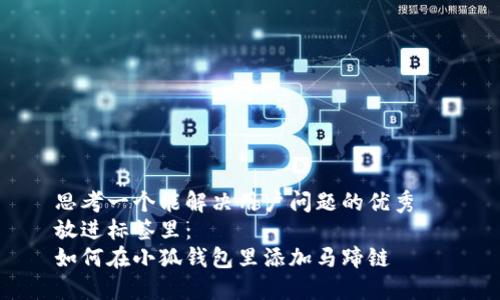 思考一个能解决用户问题的优秀  
放进标签里：  
如何在小狐钱包里添加马蹄链